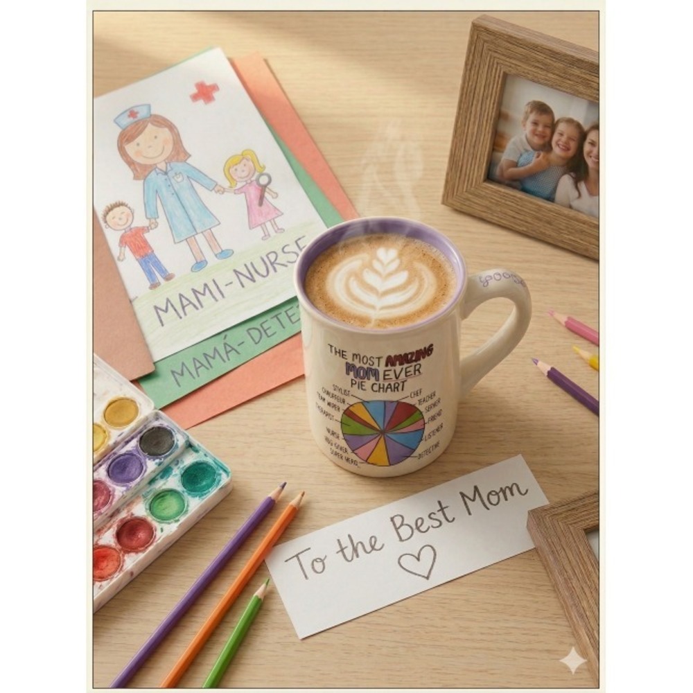 Most Amazing Mom Ever Pie Chart Mug 16 oz Stoneware